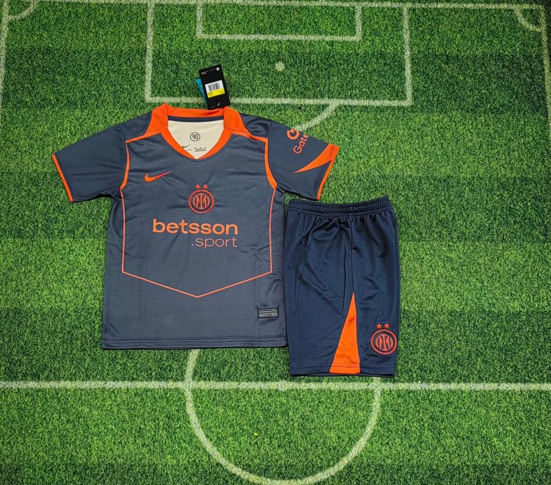 Kids-Inter Milan 25/26 Third Navy Soccer Jersey